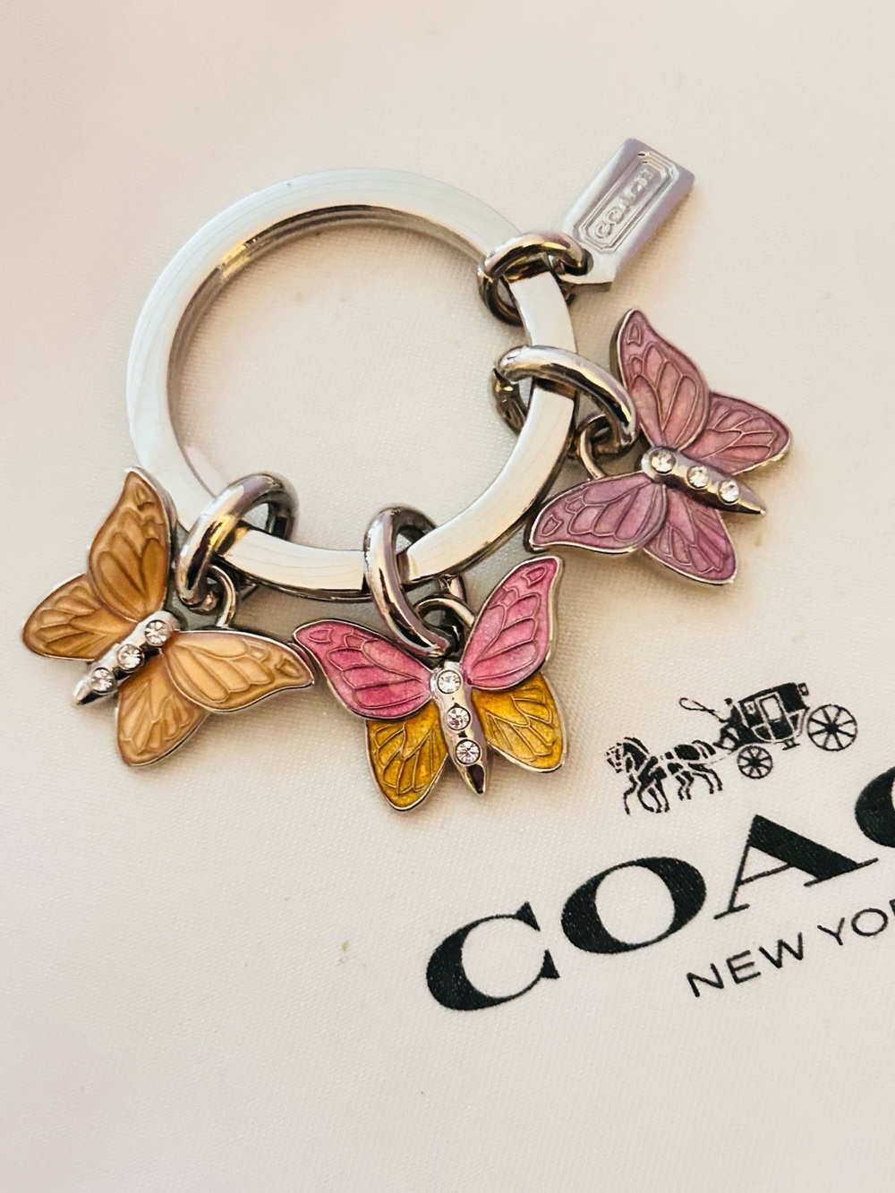 NWOT RARE Coach Y2K Butterfly Keychain/ Bag Charm - Picture 12 of 16